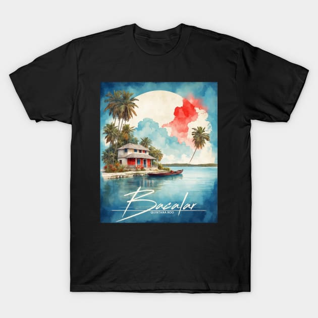 Bacalar Quintana Roo Mexico Vintage Tourism Travel T-Shirt by TravelersGems